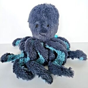 The Manhattan Toy‎ Company Blue Octopus Plush 12" Tall Curling Tentacles 1876